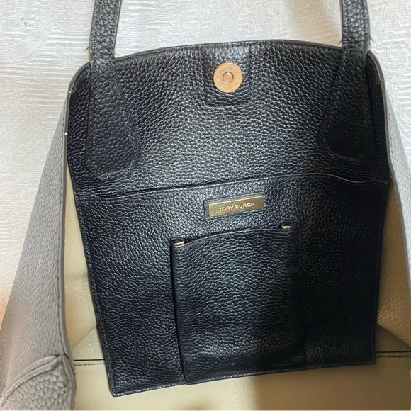 Tory Burch black pebbled leather shopper - Picture 4 of 13